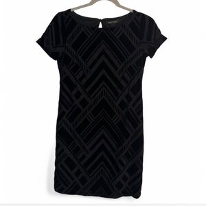 White House Black Market Geometric Velvet Sheath Dress – XXS